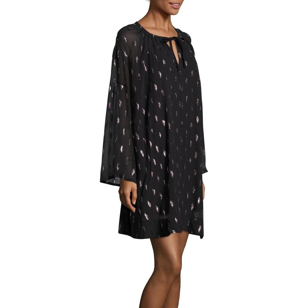 IRO. Black & Metallic Silk Dress. - Picture 3 of 9